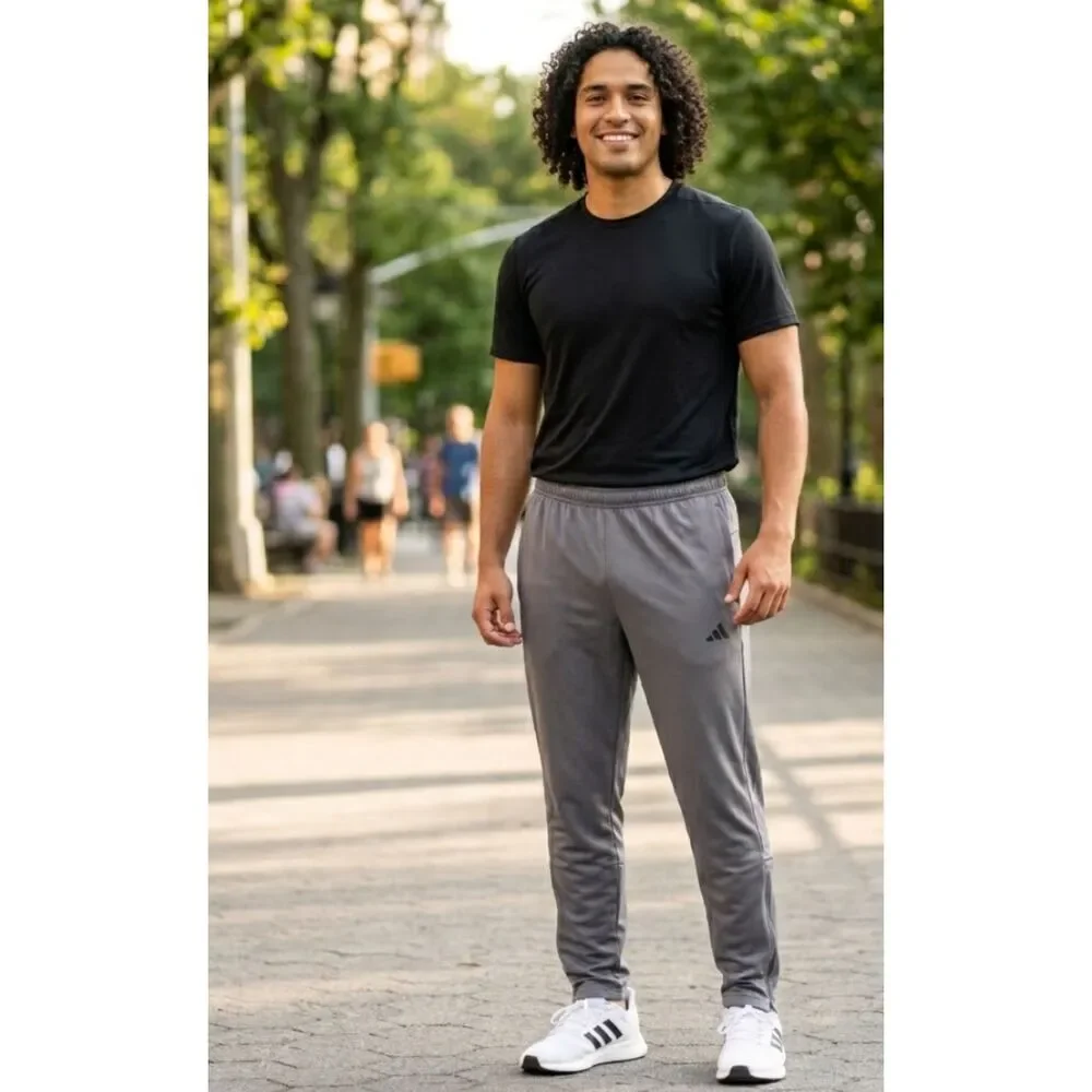 New Adidas 3-Stripe Tricot Regular Taper Track Pant Zip Pocket Hem Mens Size 2XL